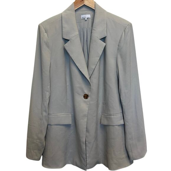 Danielle Bernstein WeWoreWhat Light Gray Oversized Blazer Career‎ Office Small - Picture 2 of 11